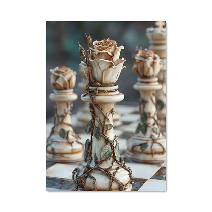 Poster Échecs et Roses