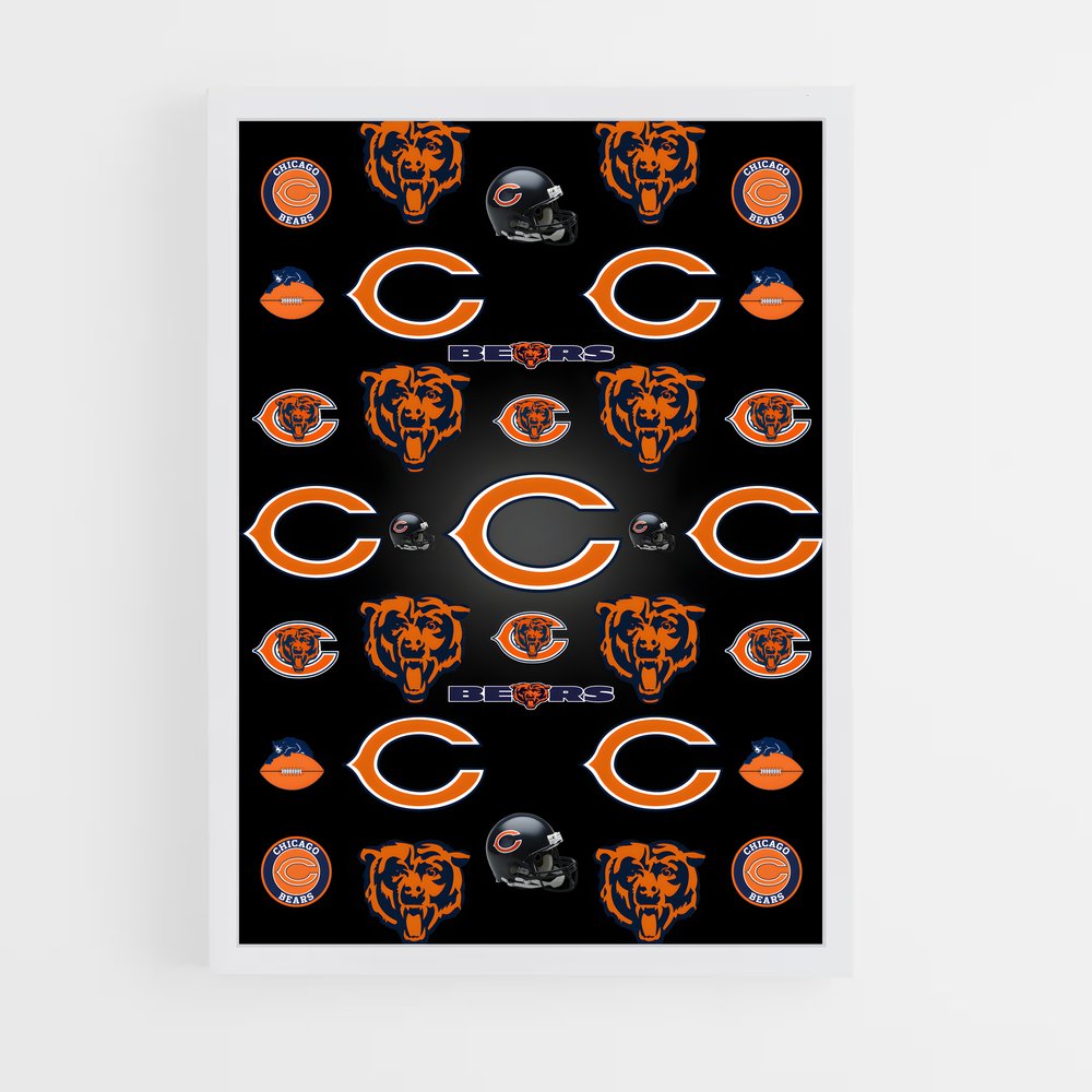 ap-chicago bears-3 cadre Blanc