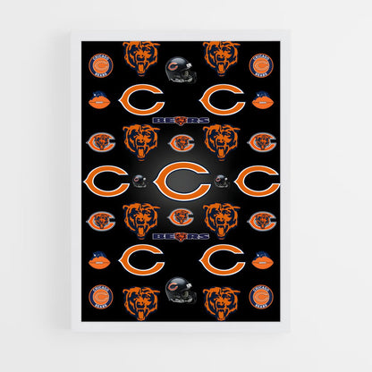 ap-chicago bears-3 cadre Blanc