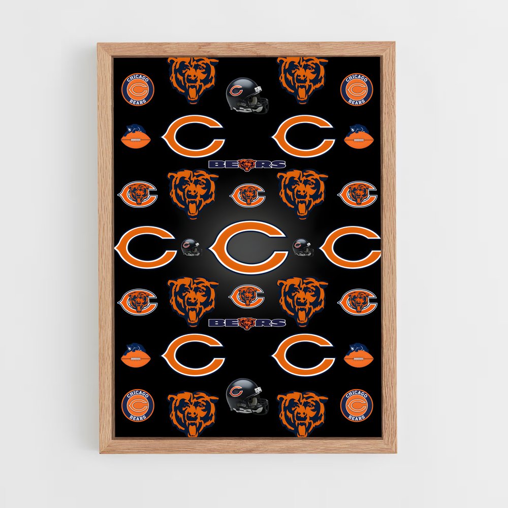 ap-chicago bears-3 cadre Bois clair