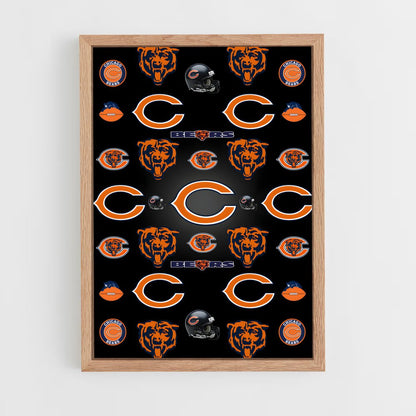 ap-chicago bears-3 cadre Bois clair