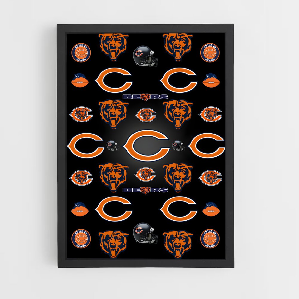 ap-chicago bears-3 cadre Noir