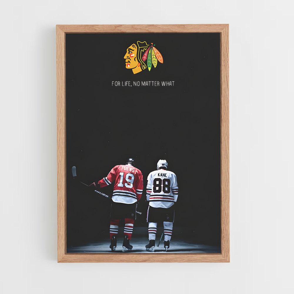 ap-chicago blackhawks-2 cadre Bois clair