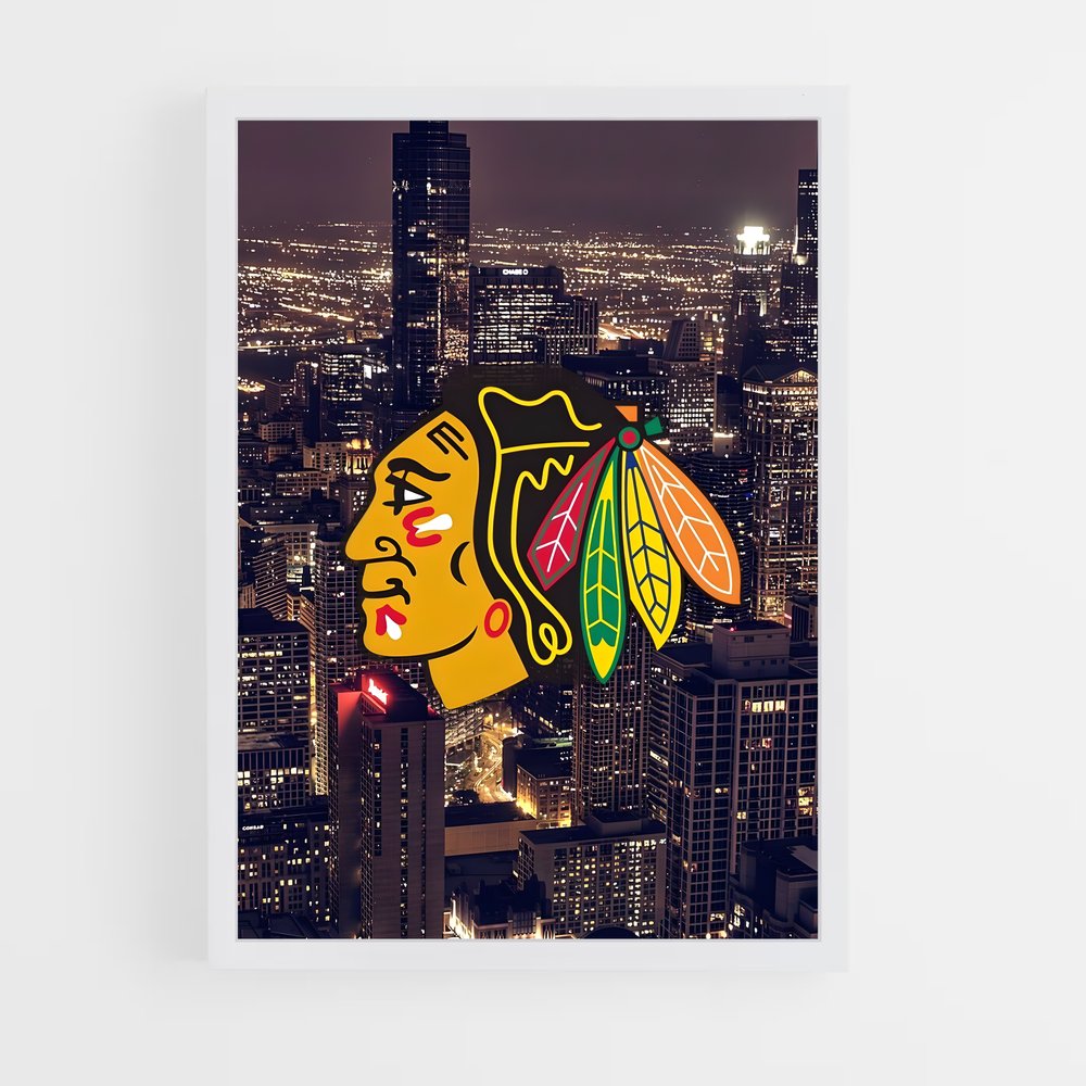 ap-chicago blackhawks-4 cadre Blanc