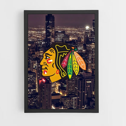 ap-chicago blackhawks-4 cadre Noir