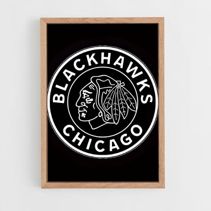ap-chicago blackhawks-5 cadre Bois clair