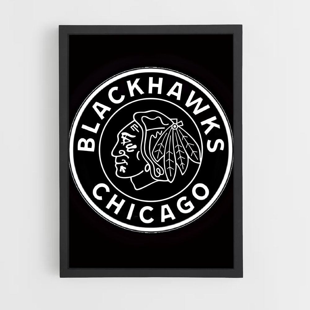 ap-chicago blackhawks-5 cadre Noir