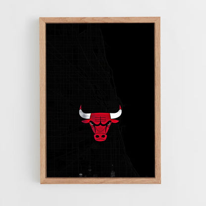 ap-chicago bulls-8 cadre Bois clair