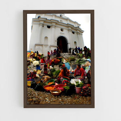 ap-chichicastenango market-1 cadre Bois foncé