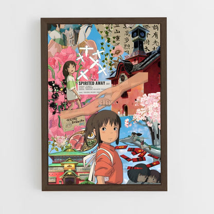 ap-chihiro spirited away-2 cadre Bois foncé
