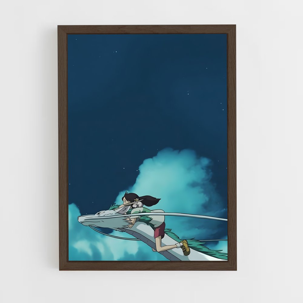 ap-chihiro spirited away-5 cadre Bois foncé