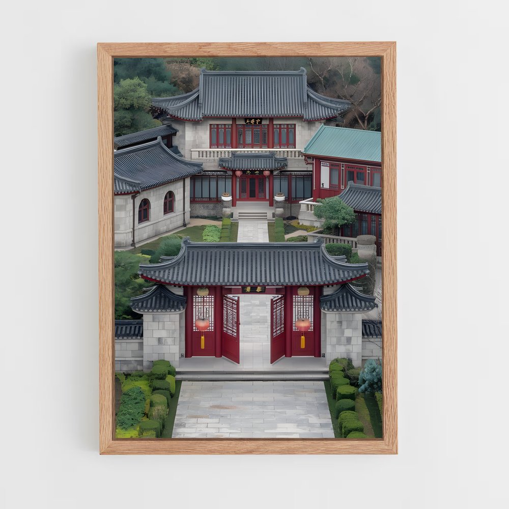 ap-chinese traditional architecture-1 cadre Bois clair
