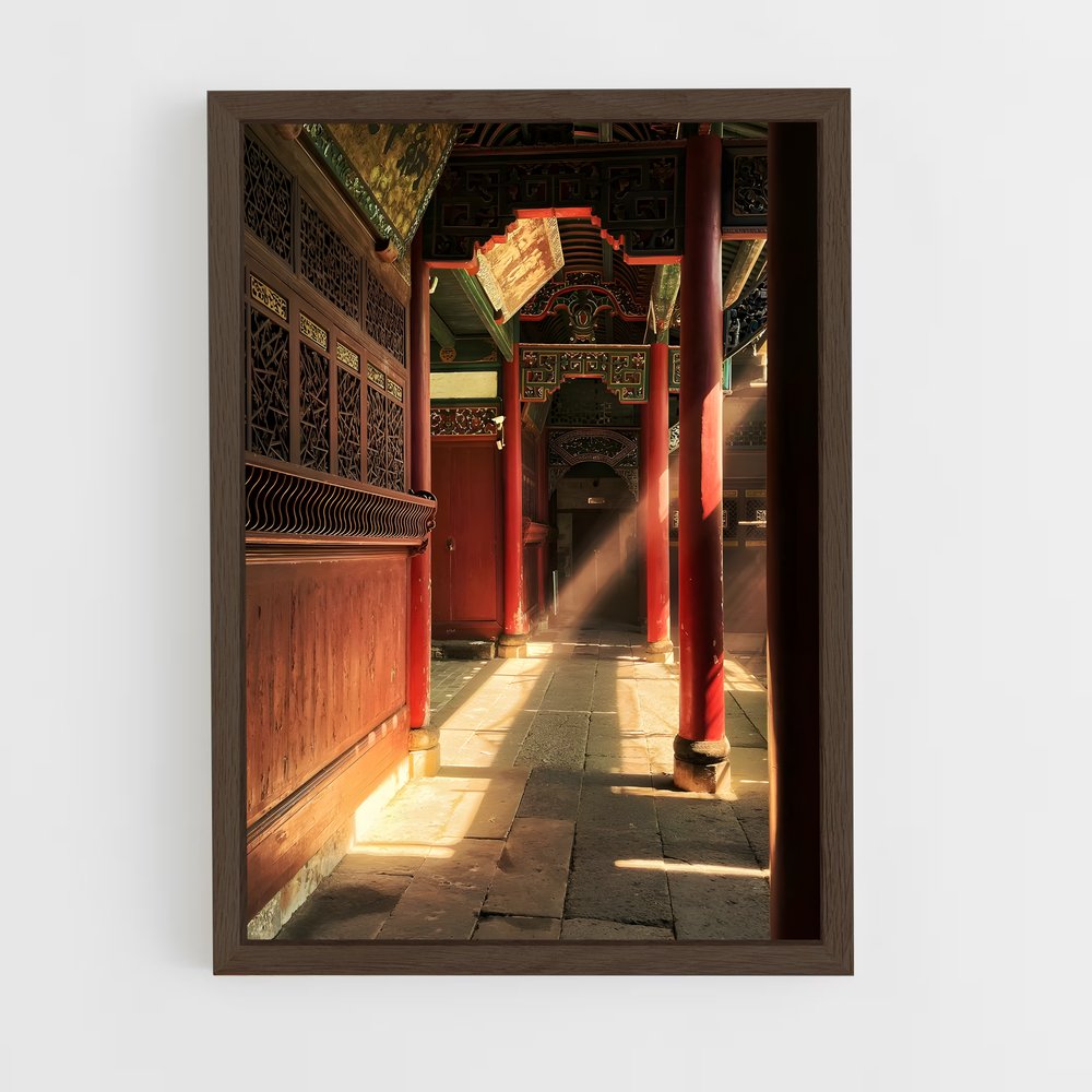 ap-chinese traditional architecture-6 cadre Bois foncé