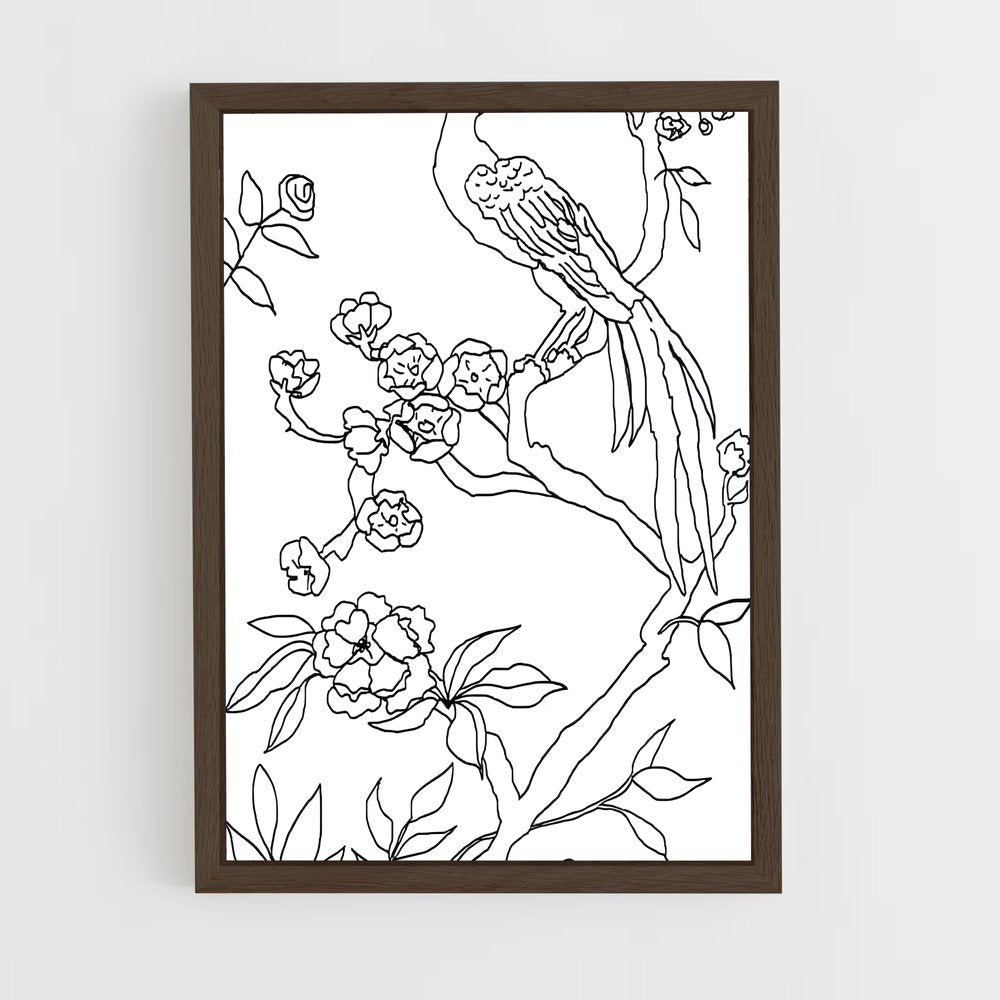 ap-chinoiserie patterns-3 cadre Bois foncé
