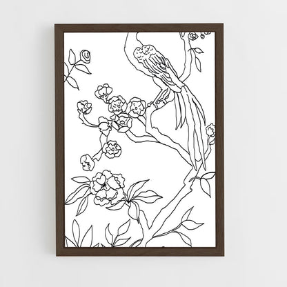 ap-chinoiserie patterns-3 cadre Bois foncé