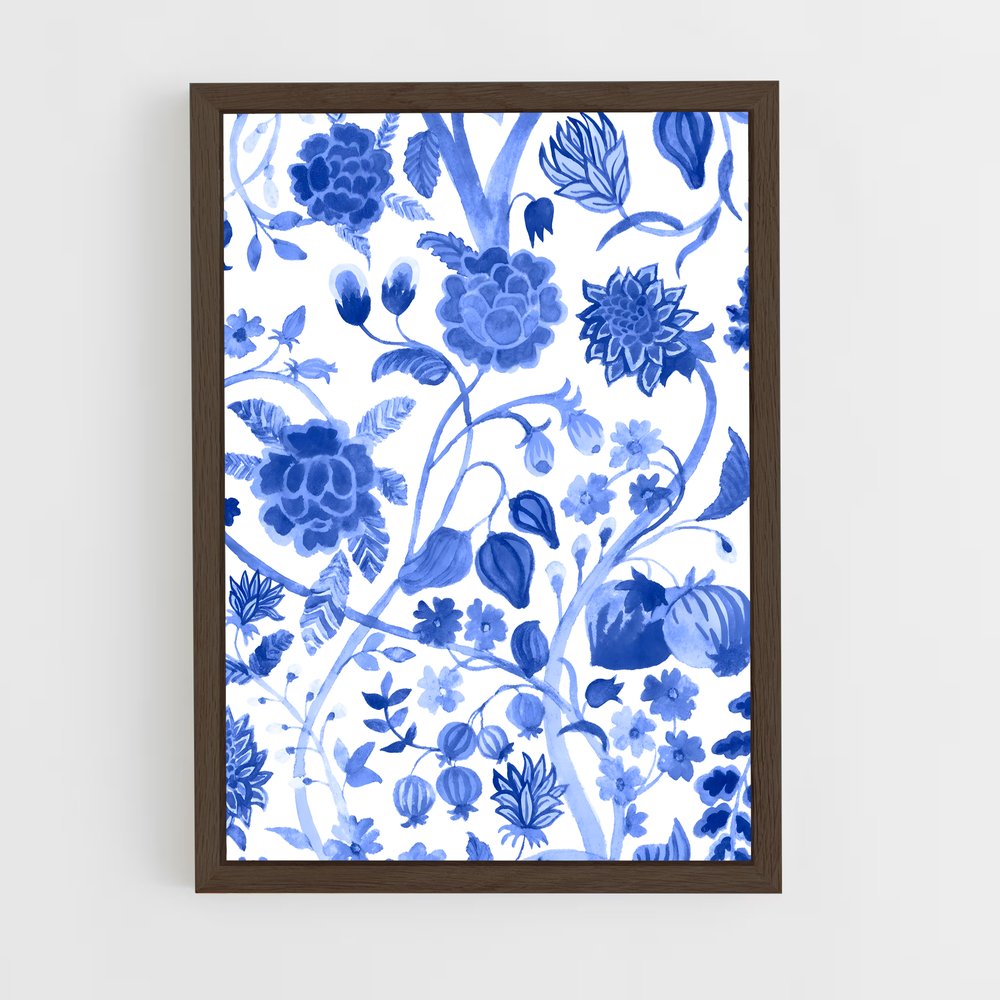 ap-chinoiserie patterns-4 cadre Bois foncé