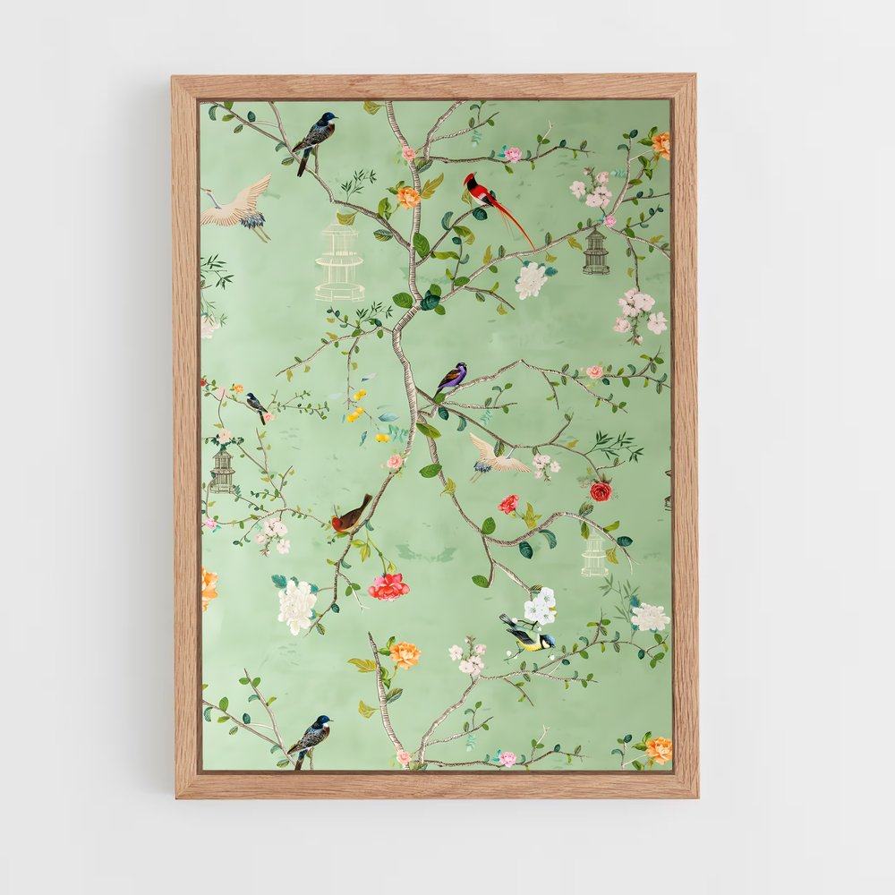 ap-chinoiserie patterns-5 cadre Bois clair