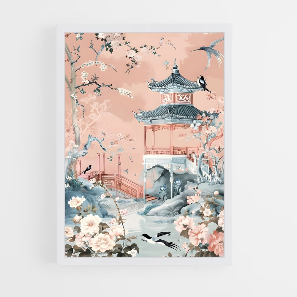 ap-chinoiserie patterns-7 cadre Blanc