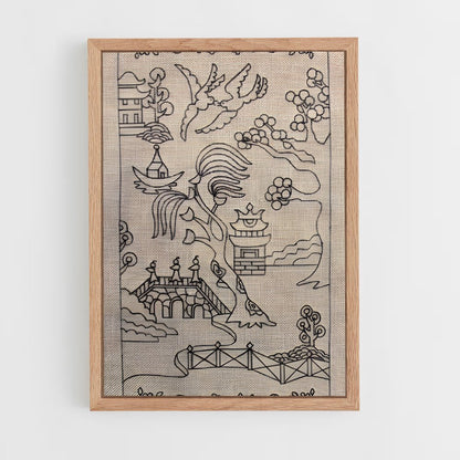 ap-chinoiserie patterns-9 cadre Bois clair