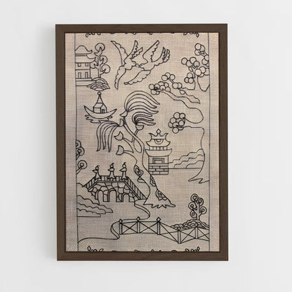ap-chinoiserie patterns-9 cadre Bois foncé