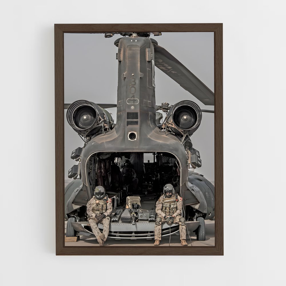 ap-chinook ch-47-1 cadre Bois foncé