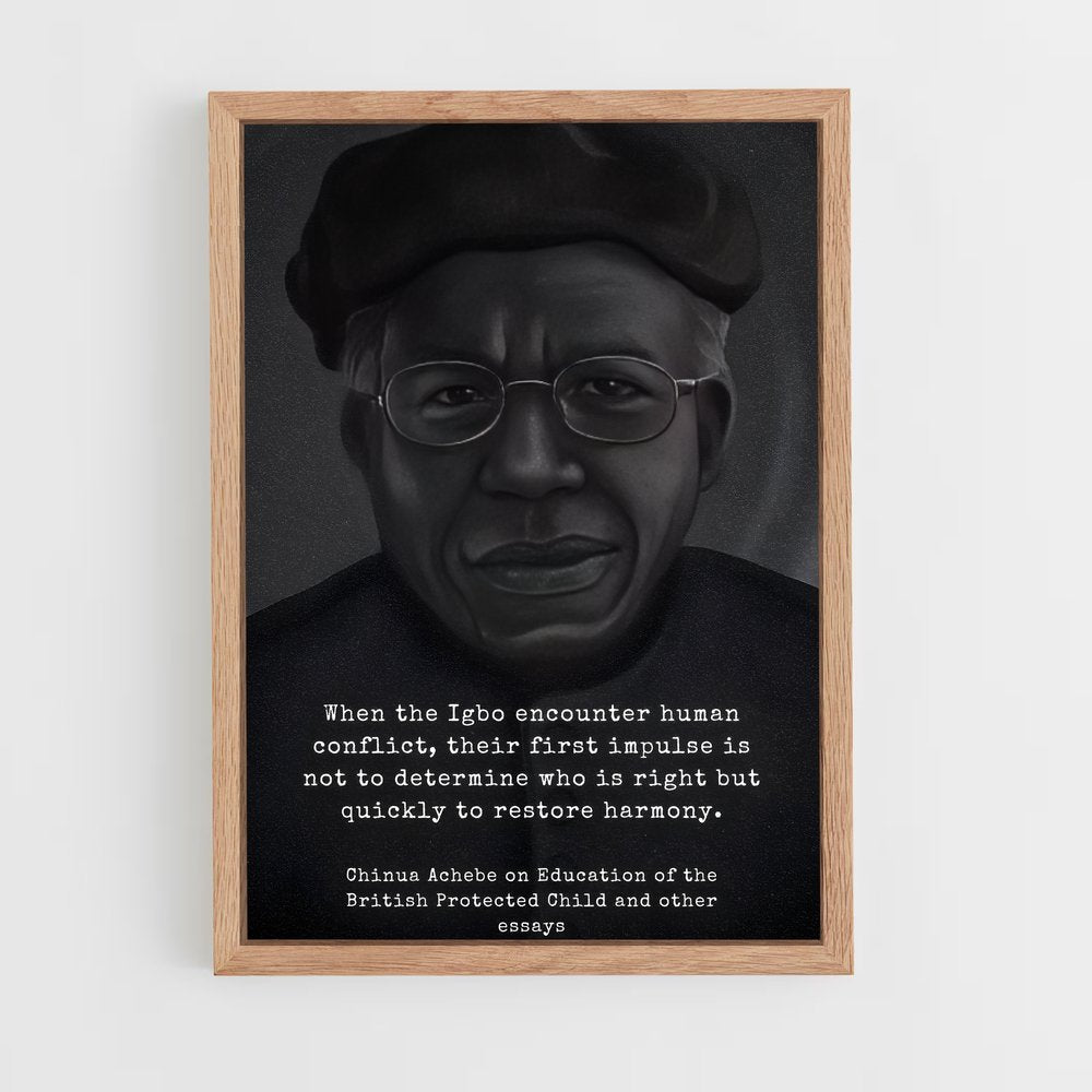 ap-chinua achebe-5 cadre Bois clair