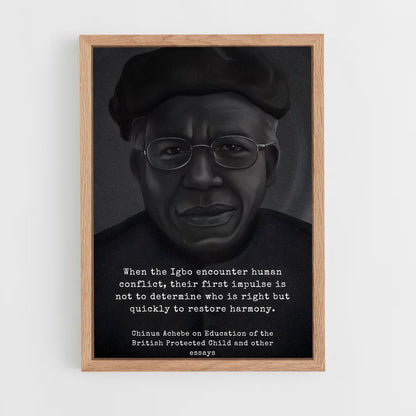 ap-chinua achebe-5 cadre Bois clair