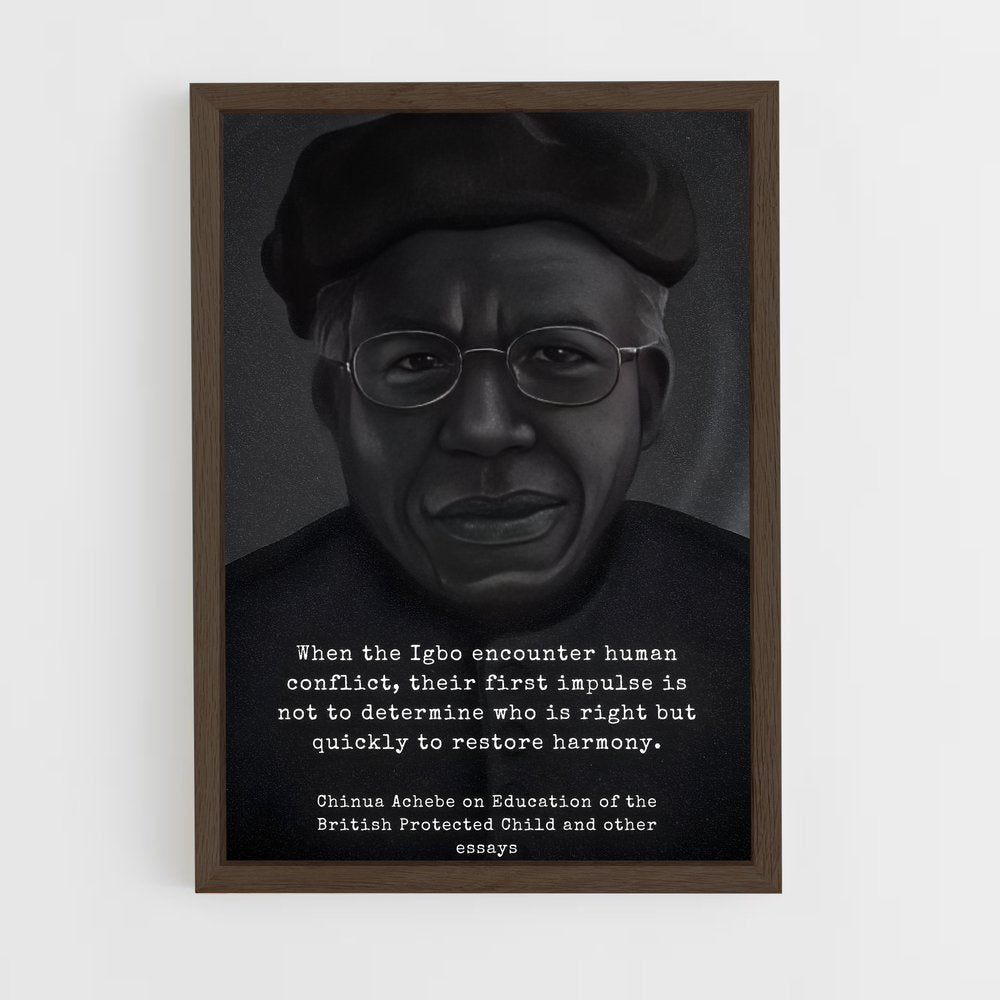 ap-chinua achebe-5 cadre Bois foncé