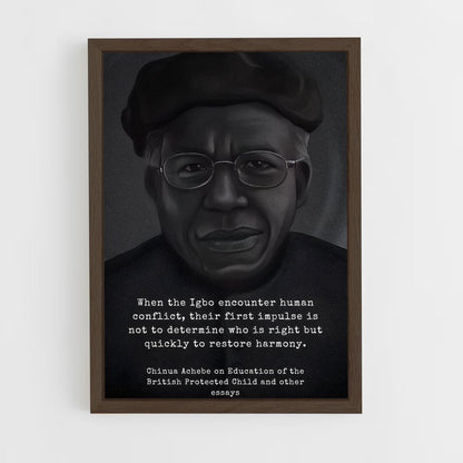 ap-chinua achebe-5 cadre Bois foncé