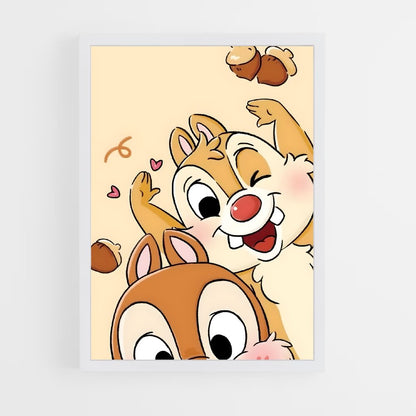 ap-chip and dale-1 cadre Blanc