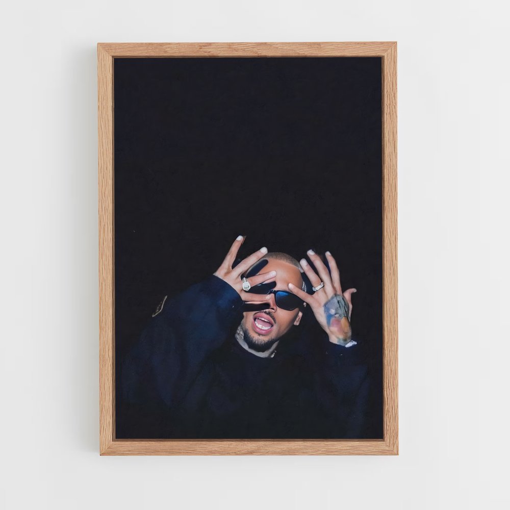 ap-chris brown-8 cadre Bois clair