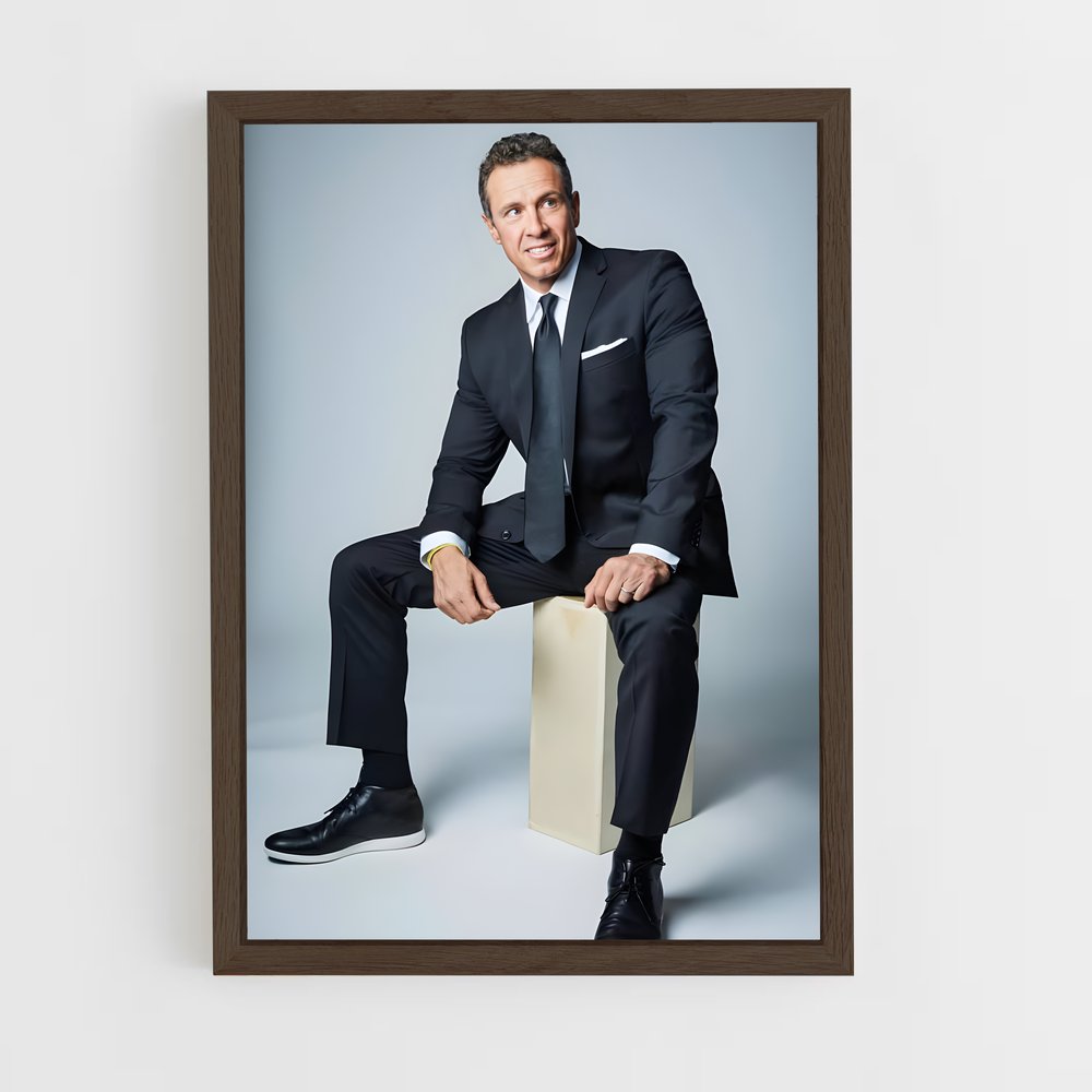 ap-chris cuomo-3 cadre Bois foncé