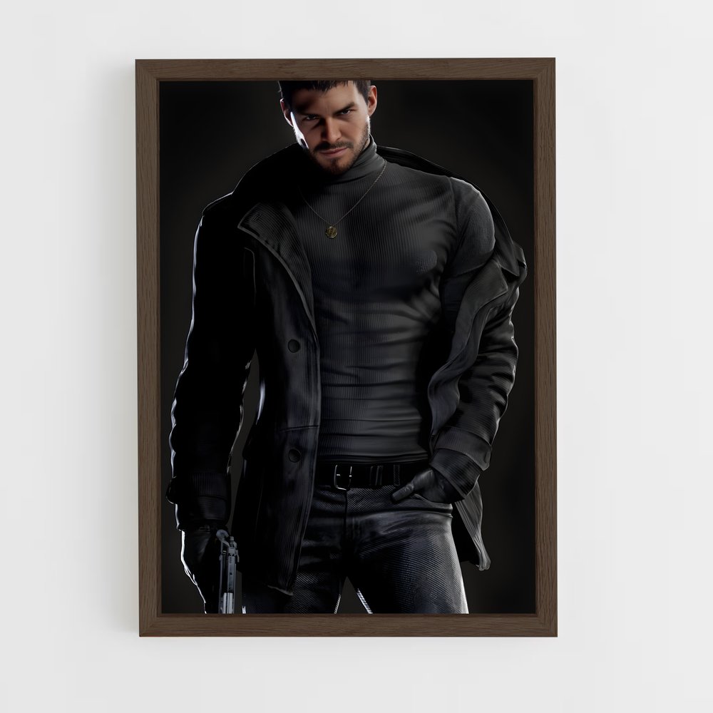 ap-chris redfield-1 cadre Bois foncé