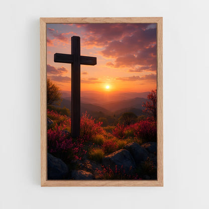 ap-christian cross-10 cadre Bois clair