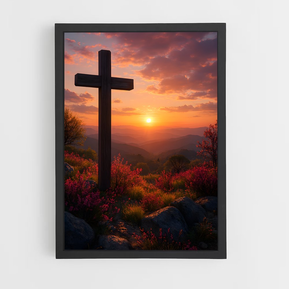 ap-christian cross-10 cadre Noir
