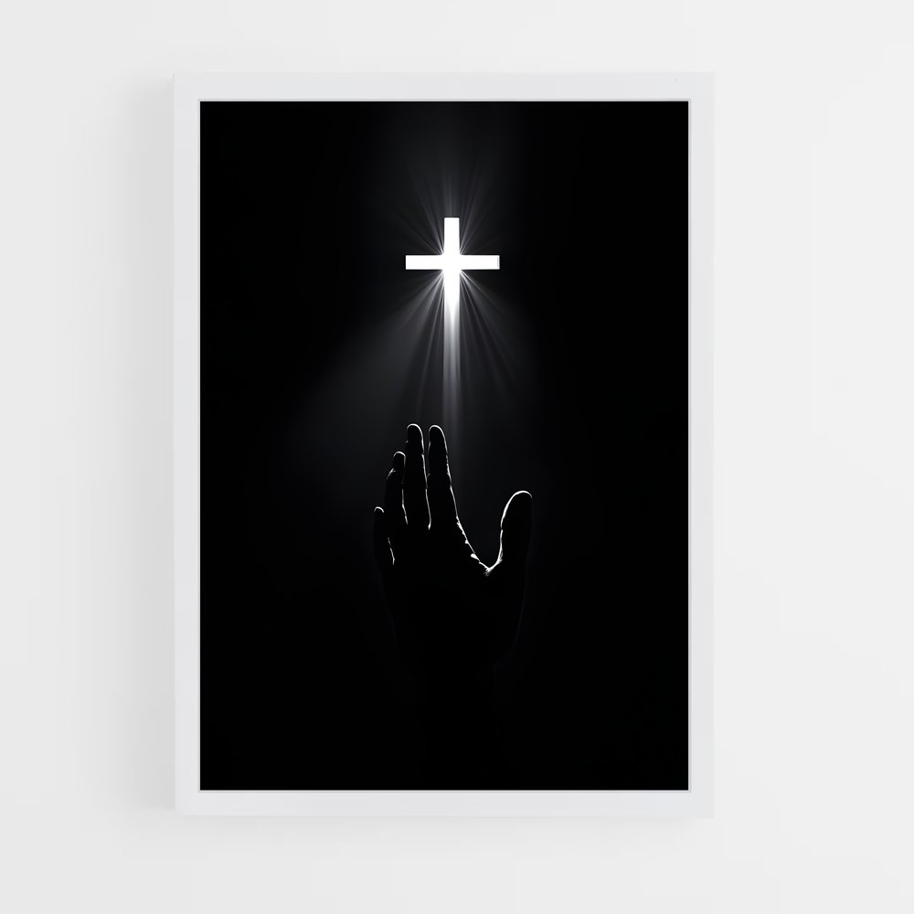ap-christian cross-11 cadre Blanc