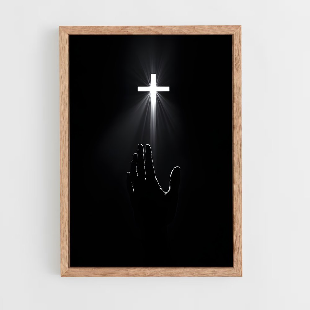 ap-christian cross-11 cadre Bois clair