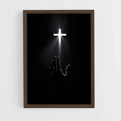 ap-christian cross-11 cadre Bois foncé