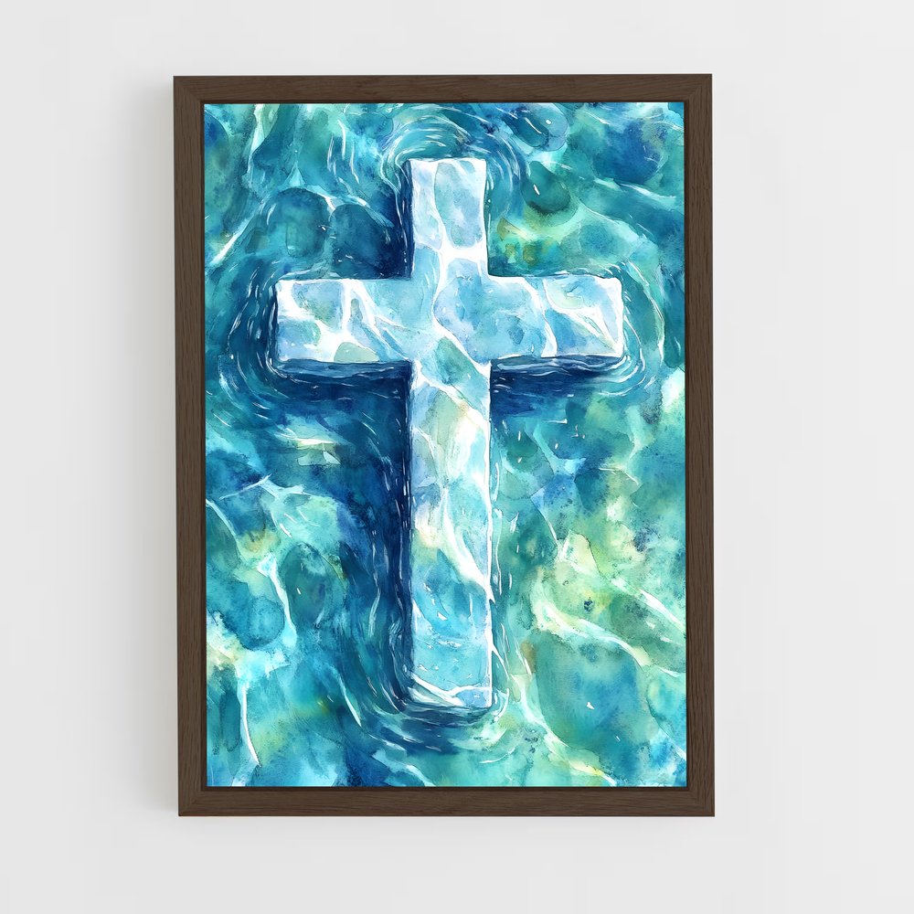 ap-christian cross-12 cadre Bois foncé