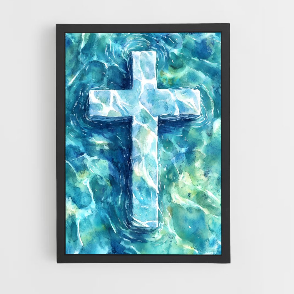 ap-christian cross-12 cadre Noir