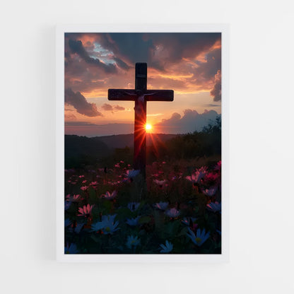 ap-christian cross-13 cadre Blanc