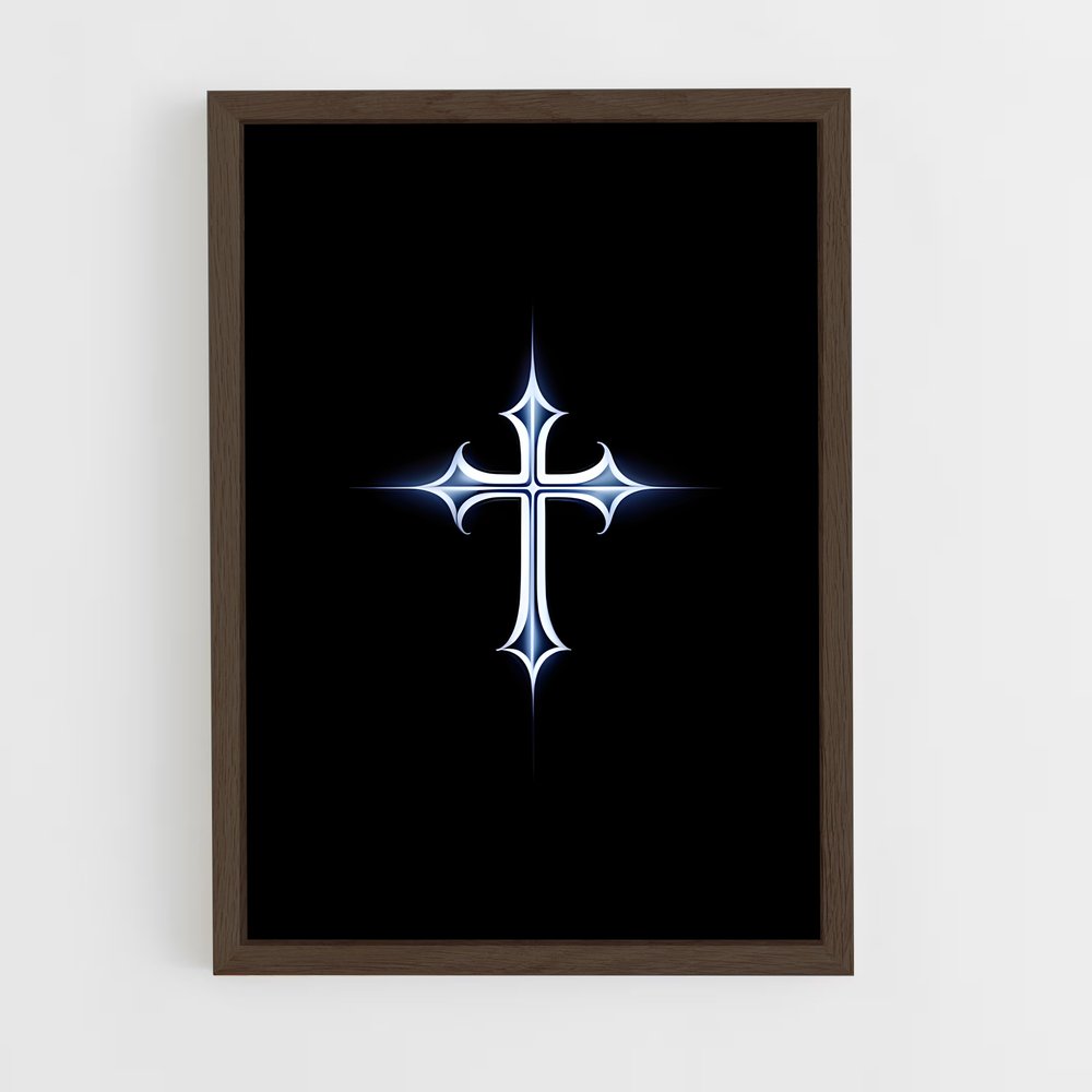 ap-christian cross-4 cadre Bois foncé