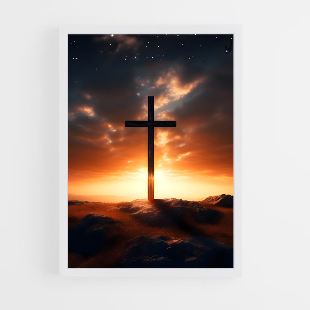 ap-christian cross-5 cadre Blanc