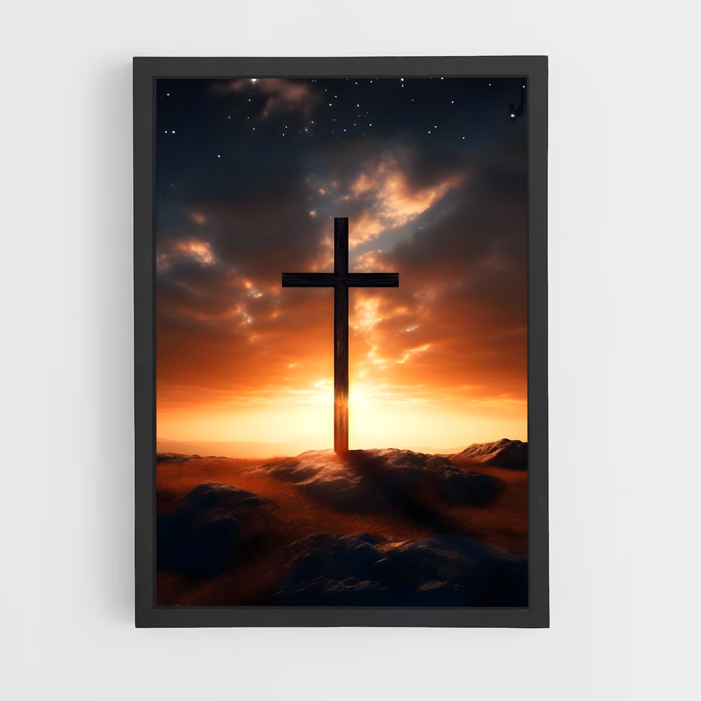 ap-christian cross-5 cadre Noir