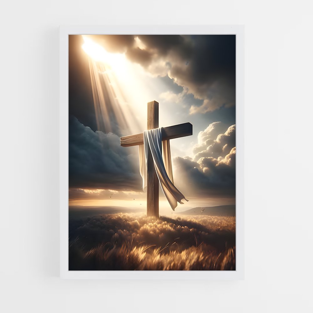 ap-christian cross-6 cadre Blanc