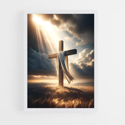 ap-christian cross-6 cadre Blanc