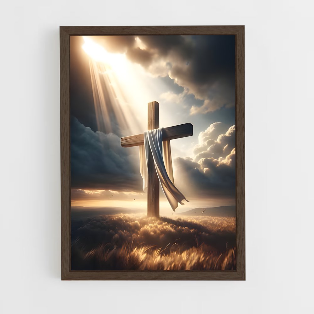 ap-christian cross-6 cadre Bois foncé