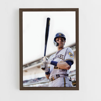 ap-christian yelich-3 cadre Bois foncé