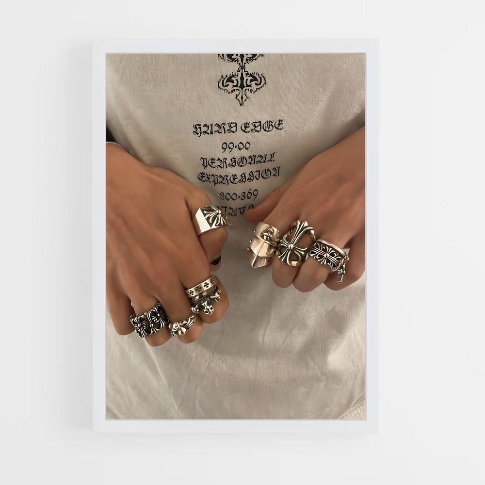 ap-chrome hearts-1 cadre Blanc