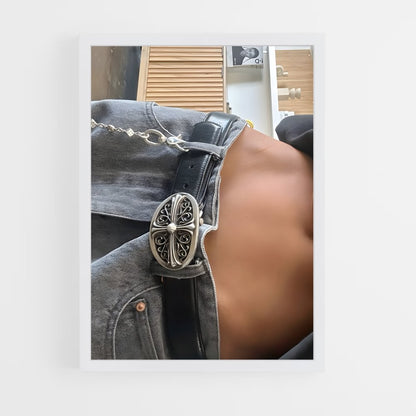 ap-chrome hearts-4 cadre Blanc